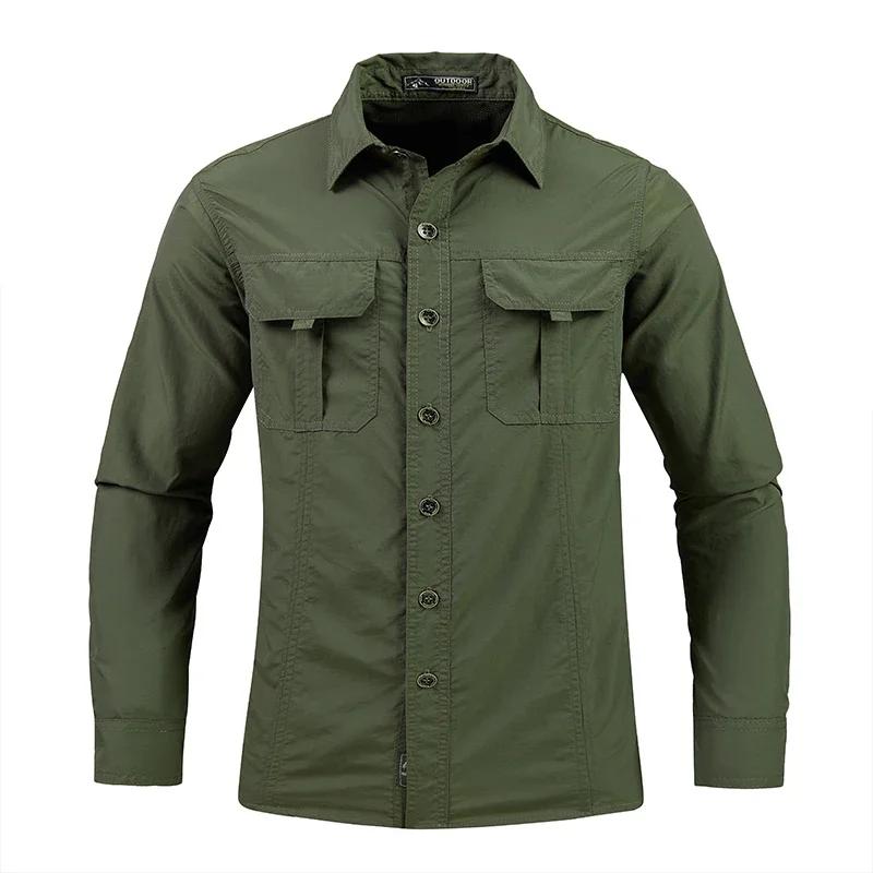 Lightweight Breathable Shirt Multifunctional Shirt Outdoor Long Sleeved Work Shirt Breathable Sports Sun Protection