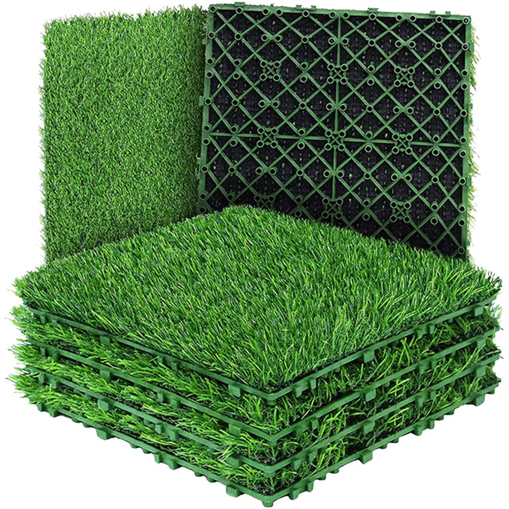 Durable Golf Practice Mat 30x30cm, Self-Draining Artificial Grass Turf for Home Backyard & Indoor Training