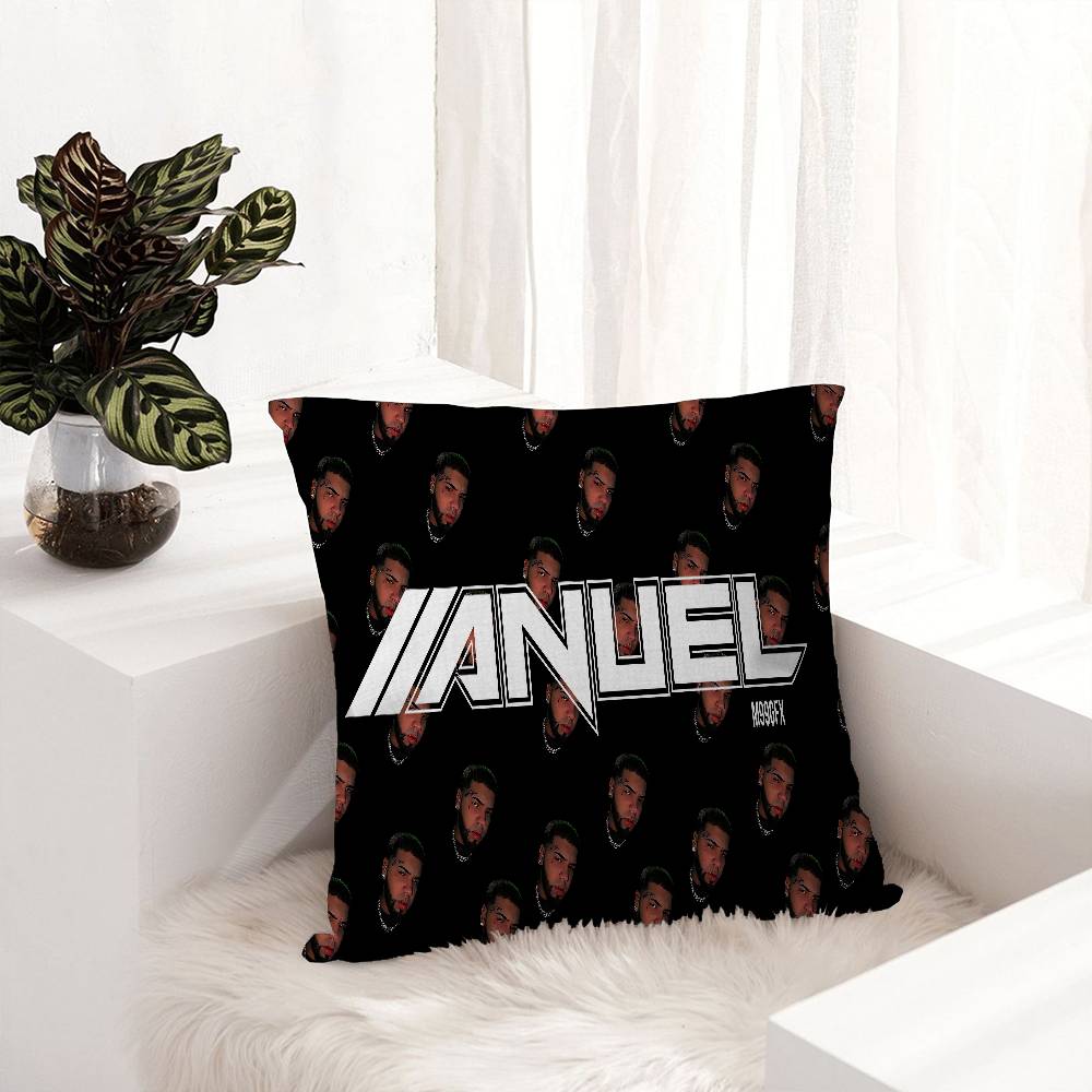 Classic Rapper Anuel AA Music Cushion Cover Pillowcase Upholstery Sofa Throw Pillow Home Decor Pillowcas