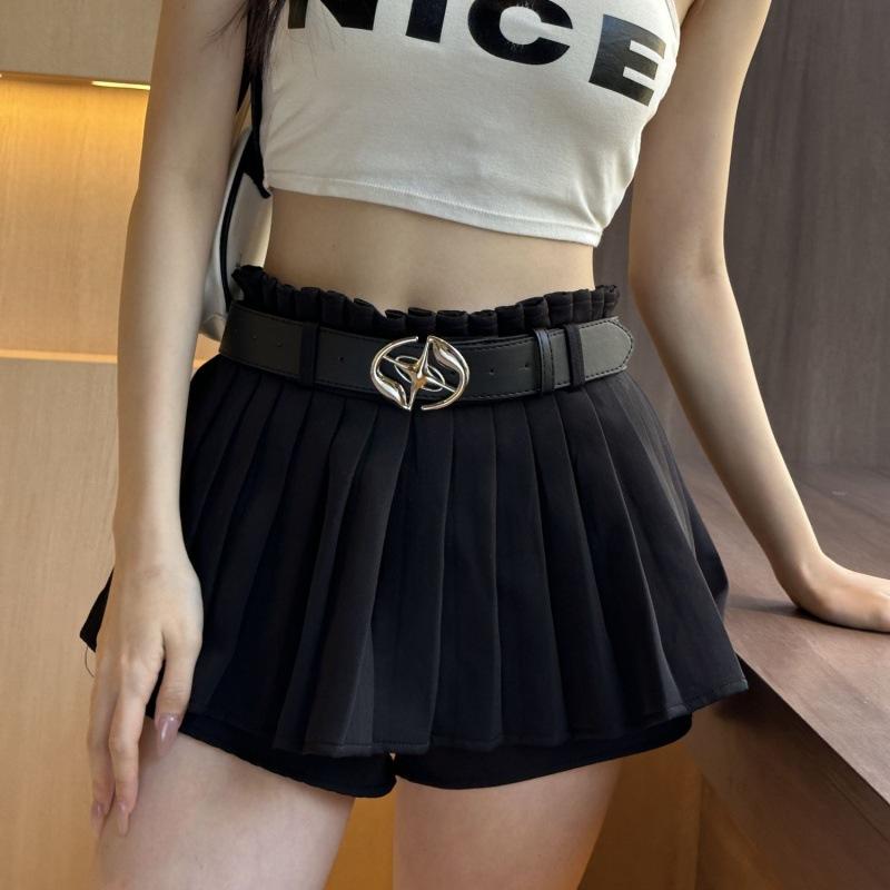 Minimalist Belt Stylish For Young Adults Versatile Black Star Cross Design Perfect For Jeans