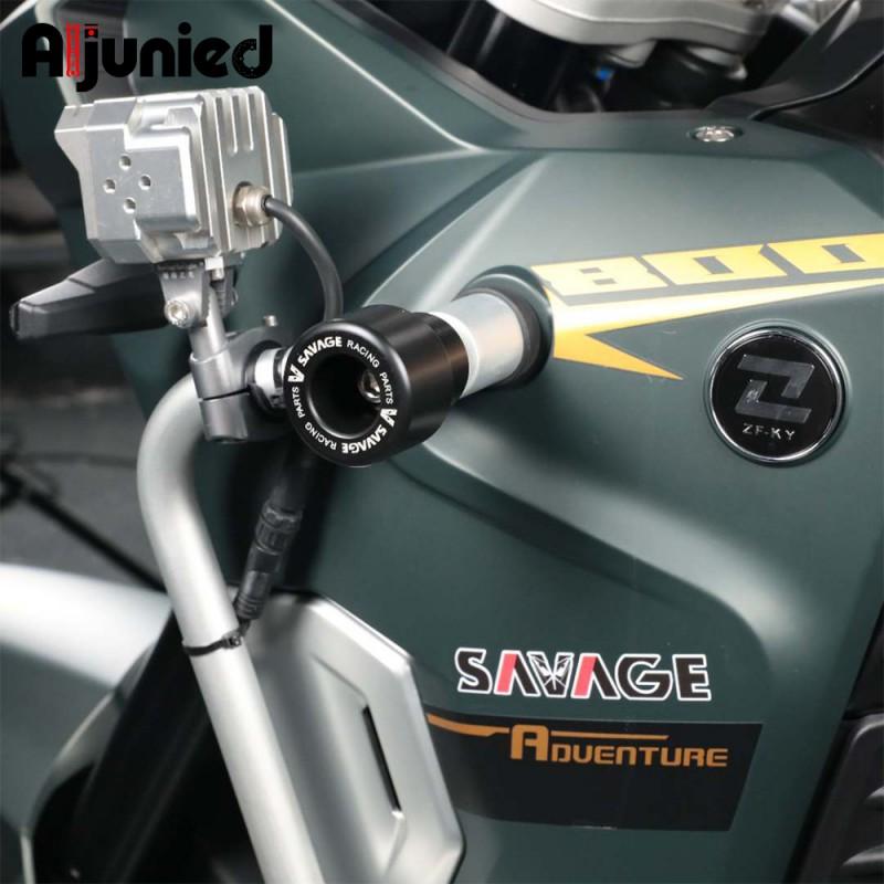 KOVE 800X Rally Pro Motorcycle Crash Pad Protector Set Front Rear Axle Guard POM Aluminum Stainless Steel