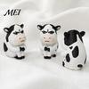 Cow Collectible Figure 3D Printed Dairy Figurine, Cartoon Cattle Statue for Desk Decor, Office Shelf Ornament Mini Sculpture Home Office, Gift Animal