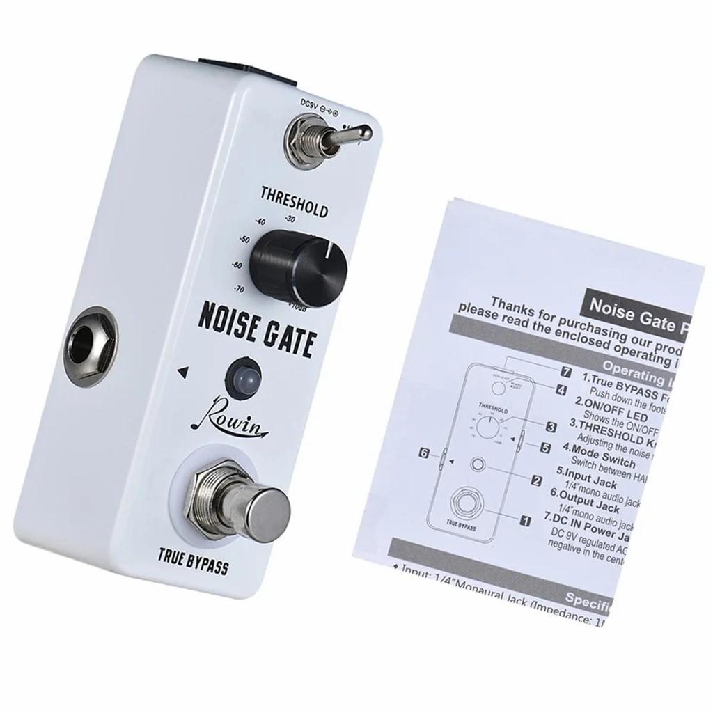 Guitar Effect Pedal ROWIN Noise Gate 2 Modes Noise Reduction with Aluminum Alloy Enclosure