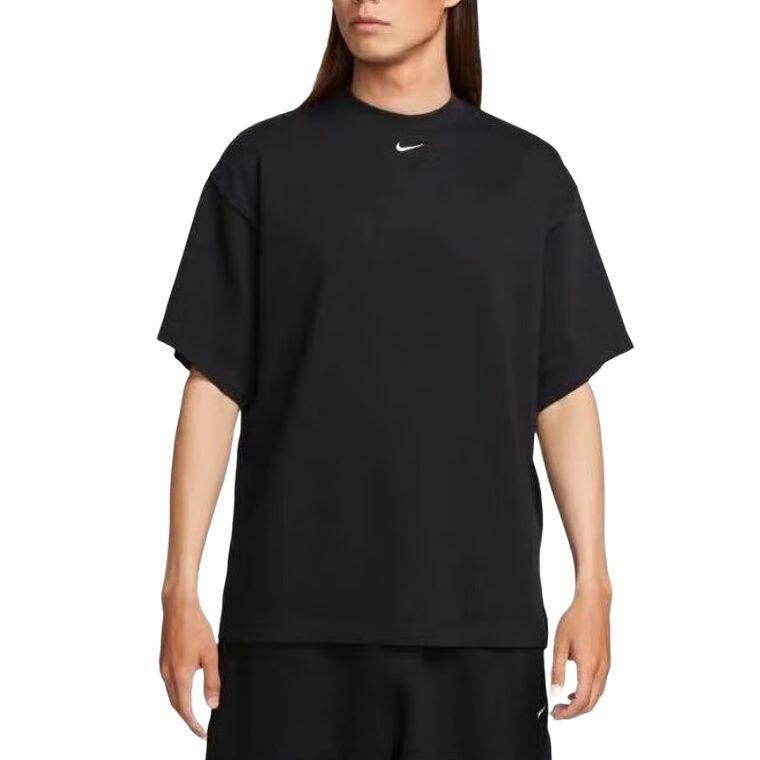 Nike T Shirts Men's Black Crew Neck Moderate Straight Fit FB7866-010