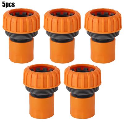 5 pezzi Connettore Rapido per Tubo Acqua PP da 1 Pollice Raccordo per Tubo Flessibile Spruzzatore con Rondella