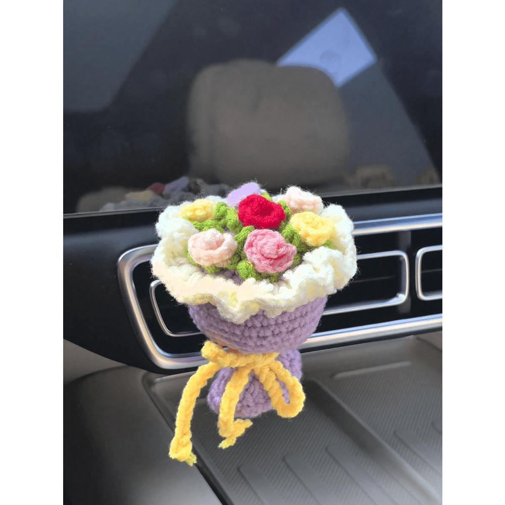 

1 шт. Украшение на воздуховод автомобиля, пряжа, ручной цветок, украшение кондиционера автомобиля 1pc фиолетовый