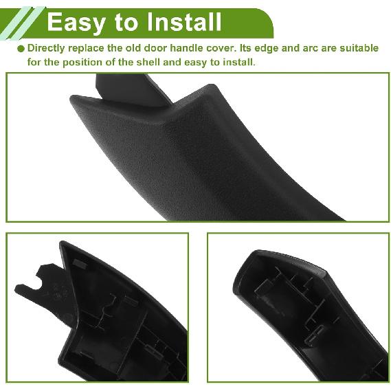Motoforti Front Driver Side Door Panel Handle Pull Trim Cover for BMW X3 G01 2018-2021 Inner Door Handle Door Pull Handle Cover No.51416999879 Black