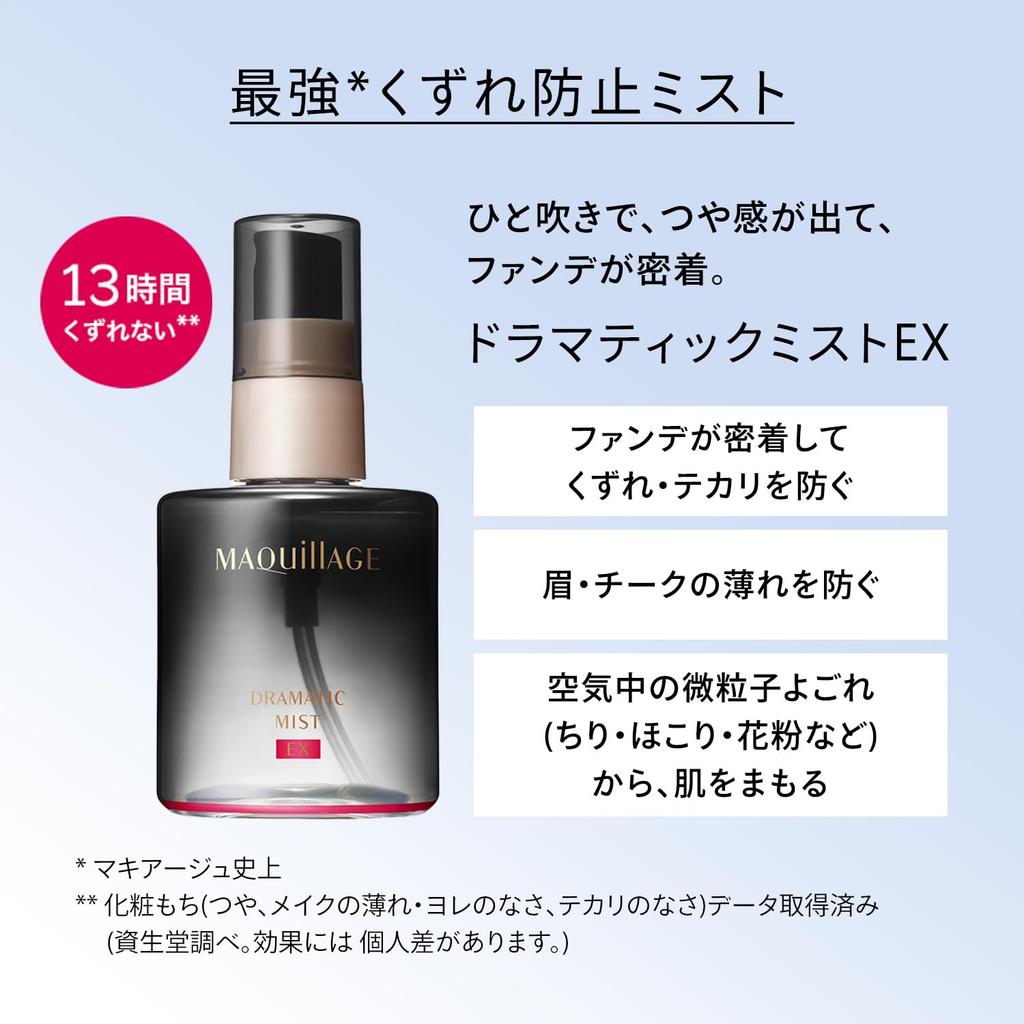 MAQuillAGE Dramatic Mist EX 60mL Other Spray Type Citrus Floral Scent Makeup Pore Moisturizing Coverage, Setting, Minimizing,
