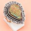 Titanium Drusy Gemstone Handmade Silver Jewelry  "8"