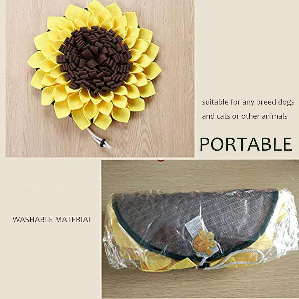 Dog Sniffing Mat Slow Feeder Mat Felt Interactive Dog Puzzle Toy for Puppies Boredom Relief Training