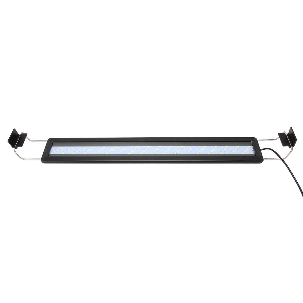 LED Aquarium Light Full Spectrum Slim Heat Dissipation Proof Fish Light with Extendable Brackets Black