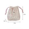 Women  Tote Rope String Makeup Bags Organizer Cute Flower Small Lipstick Cosmetic Coin Purse Key Drawstring Storage Bag