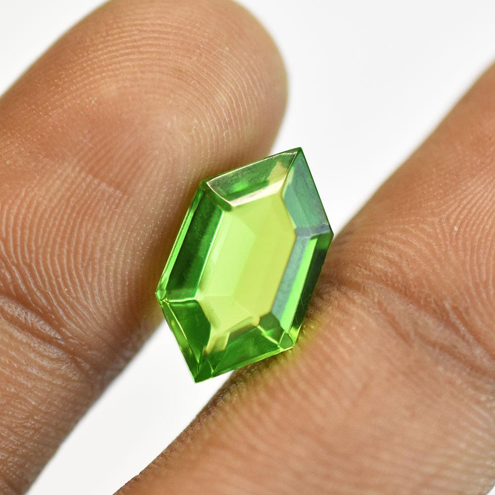 Natural GREEN Peridot 7 Ct Fancy Shape Certified Quality Loose Gemstones