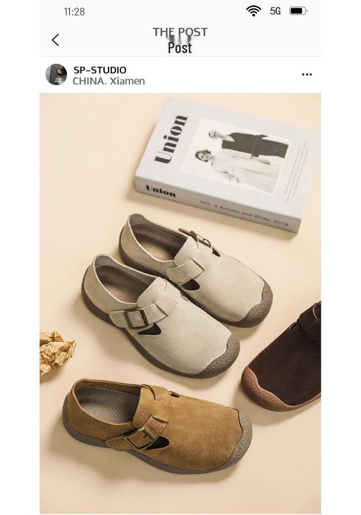 Women's 2026 Spring Retro Flat Slip-On Birkenstock Shoes - Soft Sole, Fully Covered, Perfect for Nurses