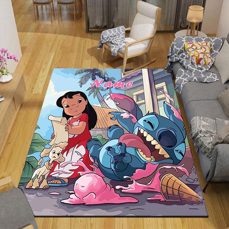 Custom 1Pc Lilo Stitch Friendship Rug Office Carpet Indoor Outdoor Entrance Doormat Nonslip Soft And Comfortable Living Room D916310