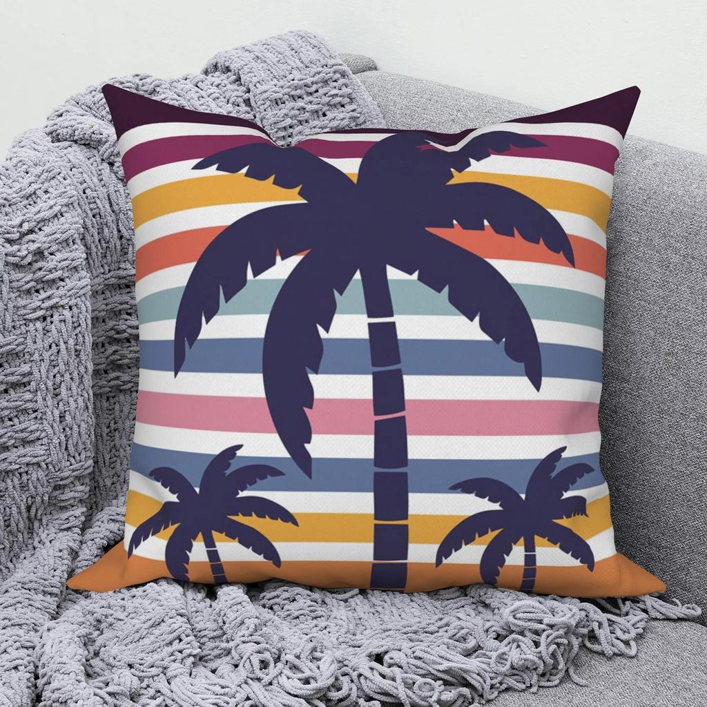 Modern Sofa Square Pillowcase Home Decor Hawaiian Scenery Throw   Cushion Cover