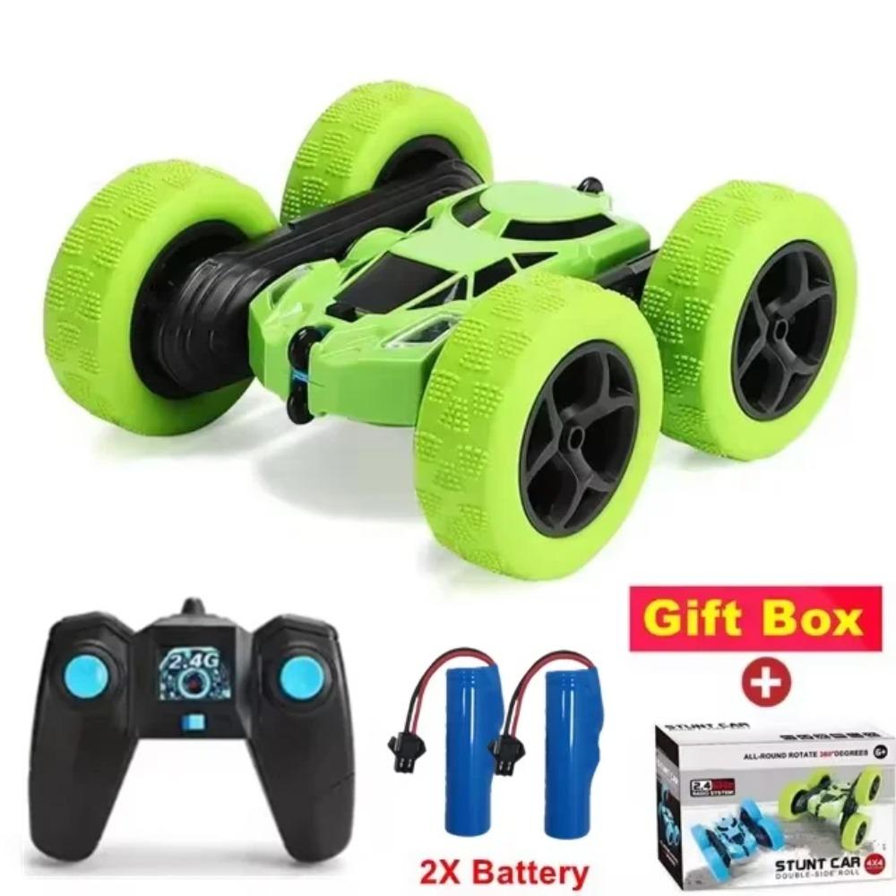 Remote Control Car, RC Cars Toys for Kids, 4WD Stunt Car with LED Lights 360° Flips, Drift Racing Electric Toy Gift for Boy Girl