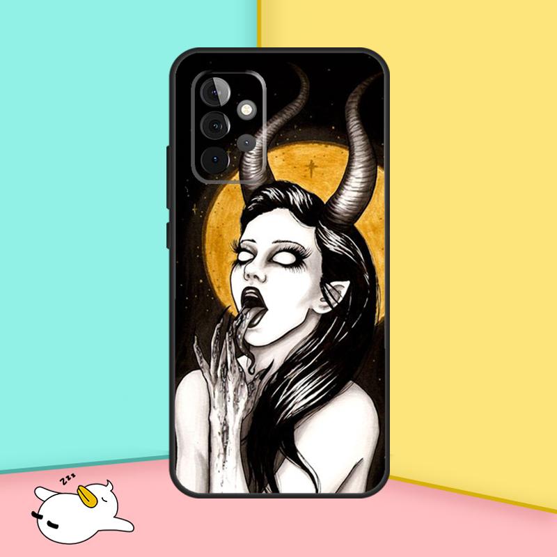 Devil Woman Case For Samsung Galaxy A34 A54 A14 A36 A56 A06 A13 A53 A32 A12 A22 A52 A35 A17 A16 A55 A15
