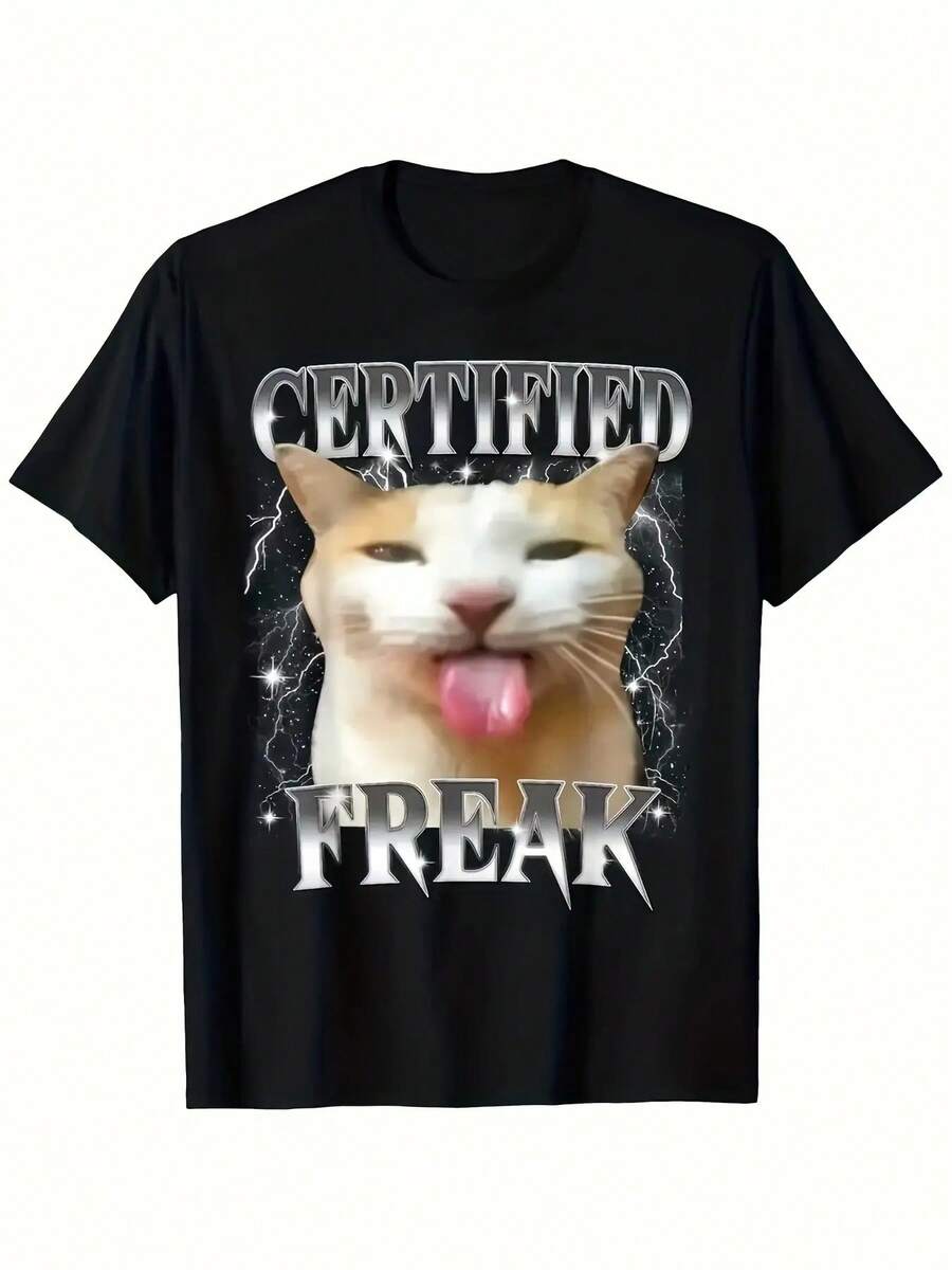 Lovecraft Cthulooops TShirt Unisex Casual Black TShirt With Humorous Horror Graphic Crew Neck S