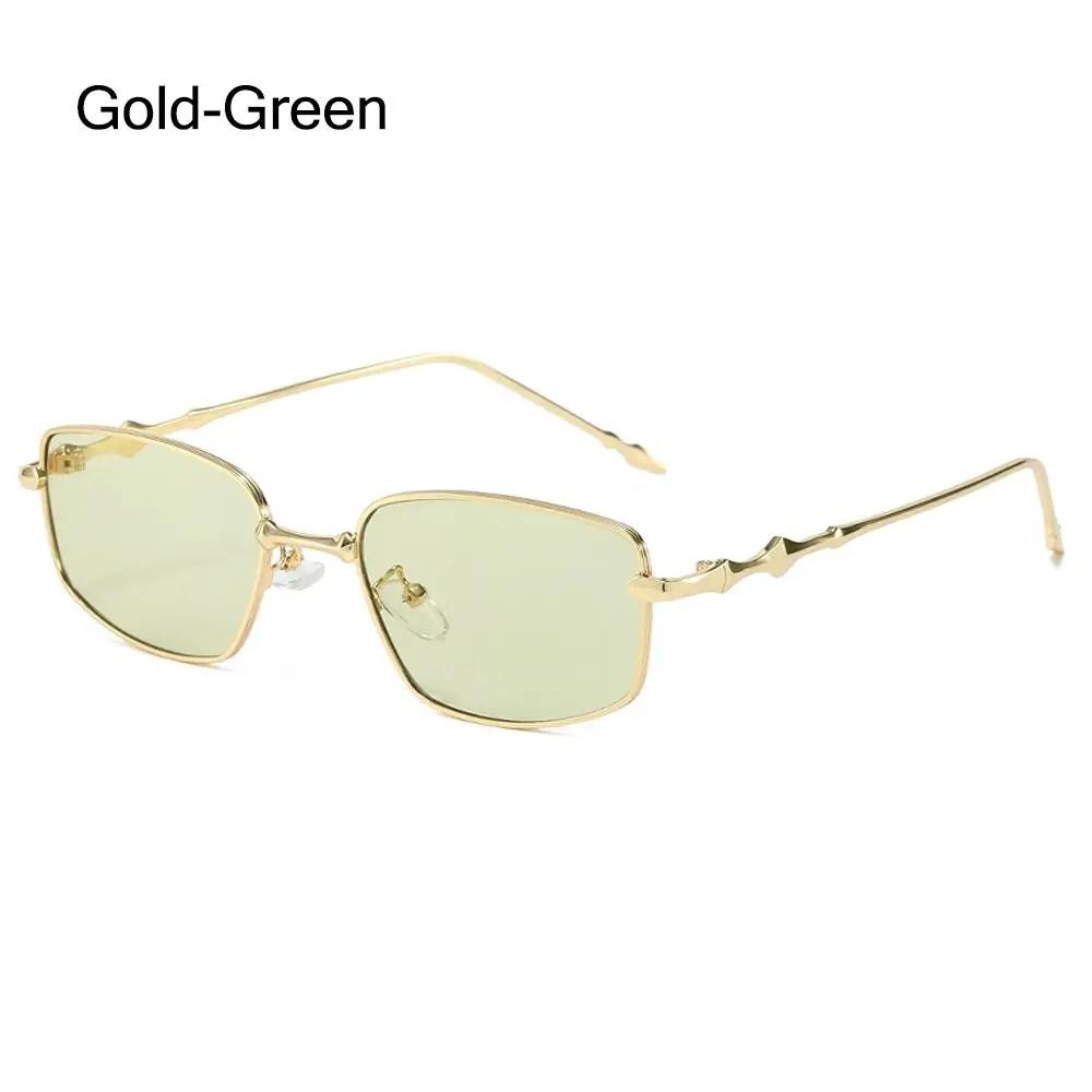 New Fashion Eyeglasses Frames for Women Men Silver Rectangle Glasses Anti Blue Light Small Square Sunglasses with Metal Frame
