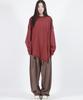 Deumakeu Stripe Chicano Wide One-Tuck Pants -Brown