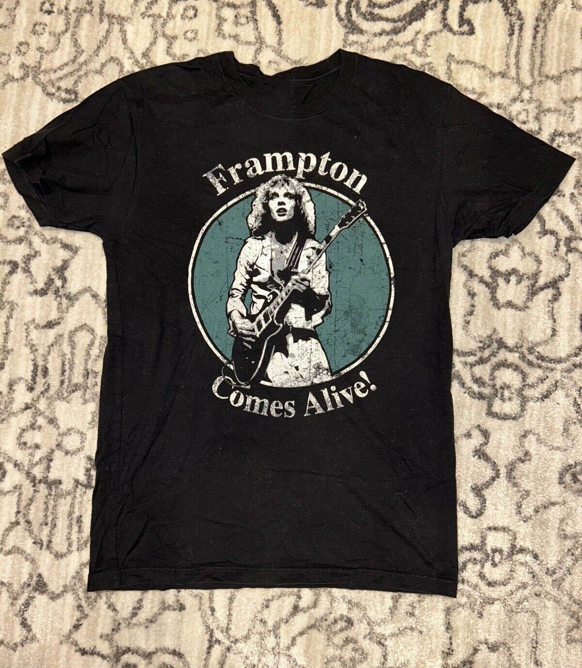 Vtg Peter Frampton Comes Alive Cotton Black Full Size Unisex T Shirt XXXL