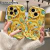 Phone Case: 2D Flat Design, Suitable for iPhone 18 17 16 15 14 13 Pro Protective Case, Yellow Dolphin, Perfect Christmas and Halloween Holiday Gift