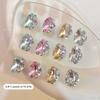 Dove Egg Oval Rhinestone Nail Art: High Precision, Super Shiny Pink K9 Rhinestone Ball