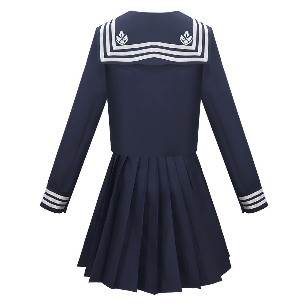Game Hinako Shimizu Cosplay Costume Silent Women's School Jk Uniform Hill Navy Blue Sailor Suit Hallowen Carnival Party Outfit