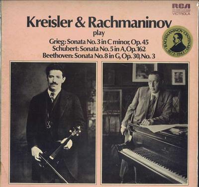 LP Record FRITZ KREISLER SERGEI VASILYEVICH   Kreisler  Rachmaninov Play Grieg  VIC6059 RCA VICTROLA 1973 UK Classical Used