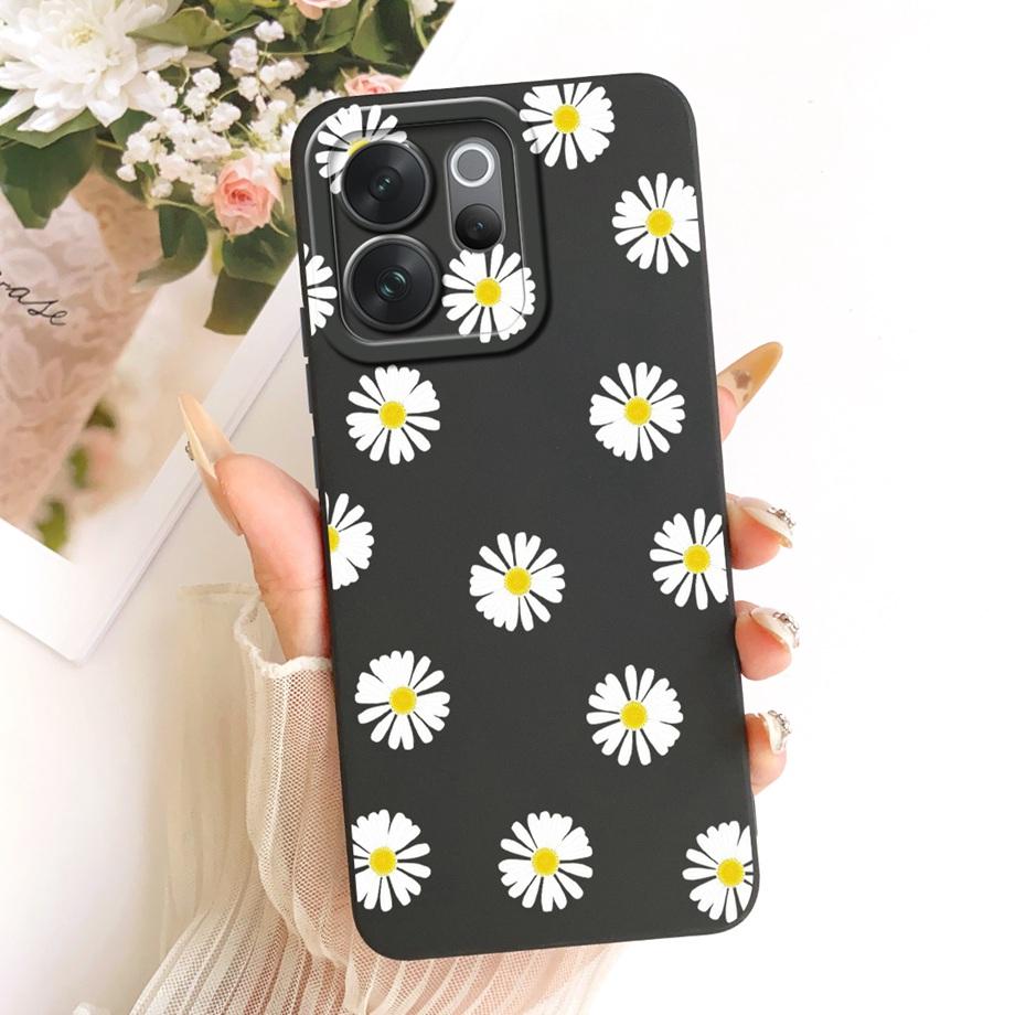 For Vivo V70 Lite V70 FE VivoV70 V2538 v2550 V2548 Phone Case Floral Aesthetic Moon Nigth Bow Pattern Funda Soft Silicone Cover
