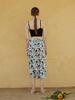 Myue Flower Print Skirt White