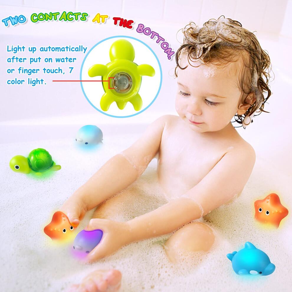 PATIFEED Badespielzeug Geschenke für Kinder im Alter von 3 4 5 6 7 8+ Jahren Jungen Mädchen Kleinkinder - Schwimmbecken Badewanne Wannen Spielzeug für Kleinkinder, Stapelbecher mit Aufziehmechanismus