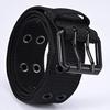 Men's Fashion Pin Buckle Leather & Nylon Woven Canvas Belt