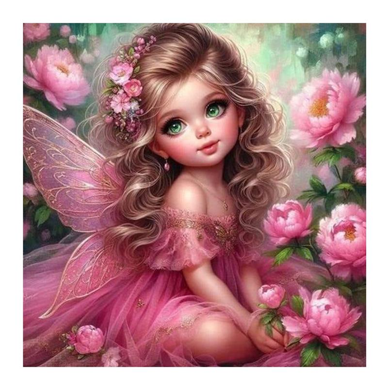 

DIY 5D Алмазная Картина Фея Полная Круглая Мозаика Пейзаж Картина Вышивка Крестом Набор Искусство Стразы Домашний Декор Подарок Round 20x20cm