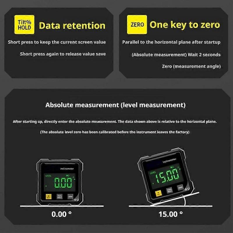 Electronic Angle Ruler, Mini Electronic Digital Inclinometer with Laser Hot