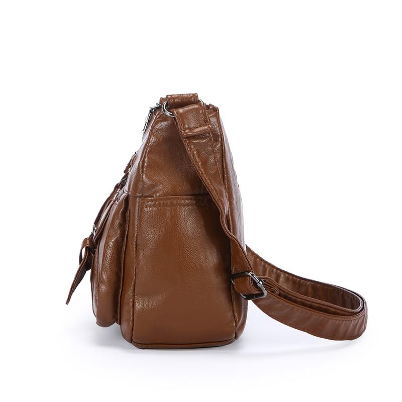 Vintage Women's Shoulder Bag Large Capacity PU Middle-aged Mother Bag