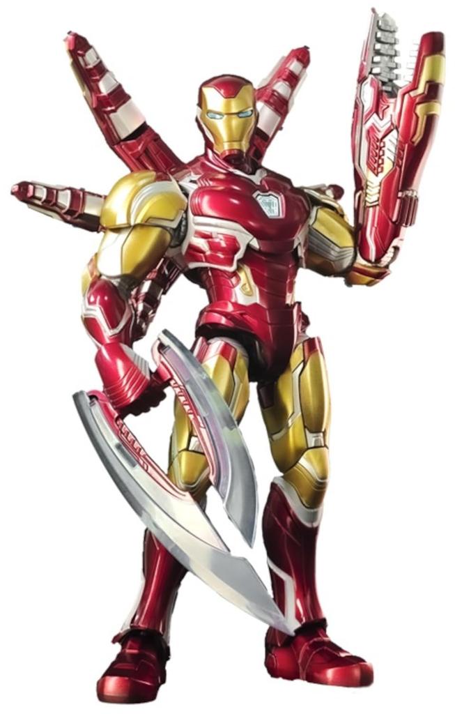 Doyusha MARVEL INFINITY SAGA CHANPION CLASS Series Iron Man Mark 85 EX Version Plastic Model Kit, Approximately 135mm Tall