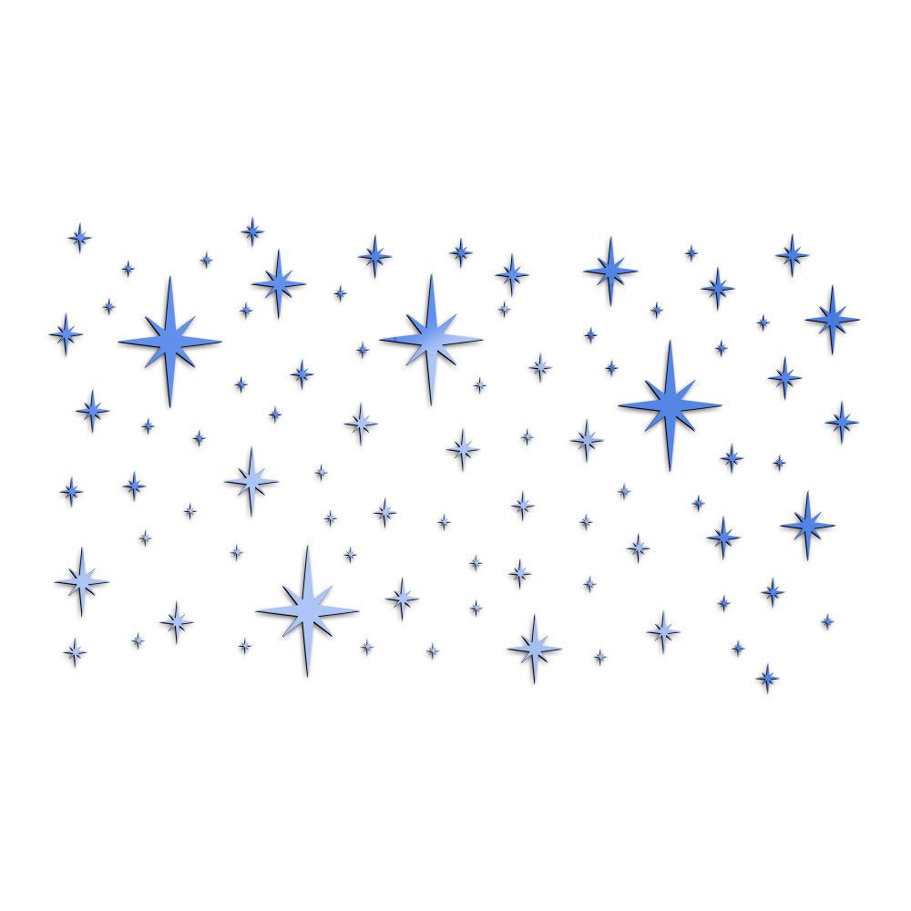 3D Silver Star Acrylic Mirror Wall Stickers 82PCS Self-Adhesive Reflective Wall Decal For Bedroom Living Room DIY Home Decor