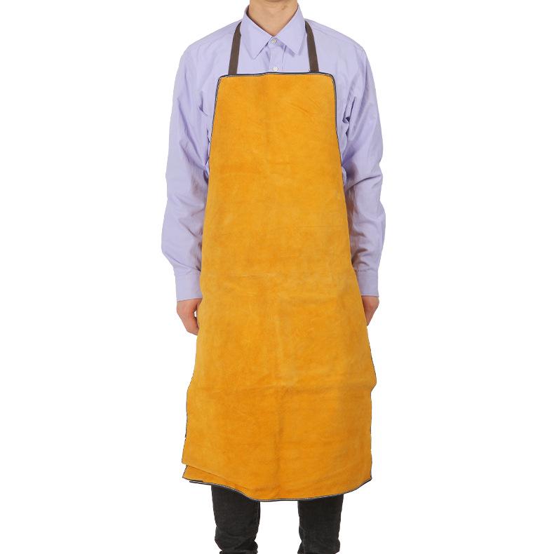 

Cowhide Fire-Resistant Welding Apron: Heat-Insulating, Anti-Scald, Wear-Resistant Protective Workwear. Grade B 65x90 Three-Piece Orange