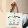 Petit sac à main polyvalent, joli sac en toile de dessin animé, sac à lunch pour étudiante, sac fourre-tout simple, sac à lunch pour employé de bureau