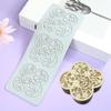 2pcs Fondant Impressions Mats Pastry Moulds Flower/Leaf Pattern Lace Mat Chocolate Silicone Molds for Cake Decorating