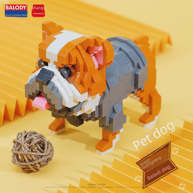 Husky & Schnauzer Toy Building Blocks - Cute Pet Dog Assembly Set for Kids