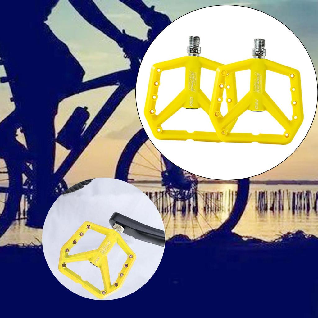 Bicycle Flat Pedal Bike Pedals Universal Ultralight Nylon Cycling for Adult