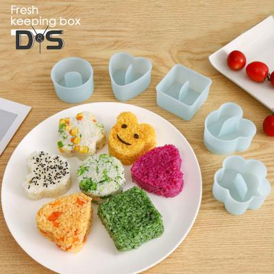 1 set di stampi per presse per bento in plastica per palline di riso speciali senza BPA