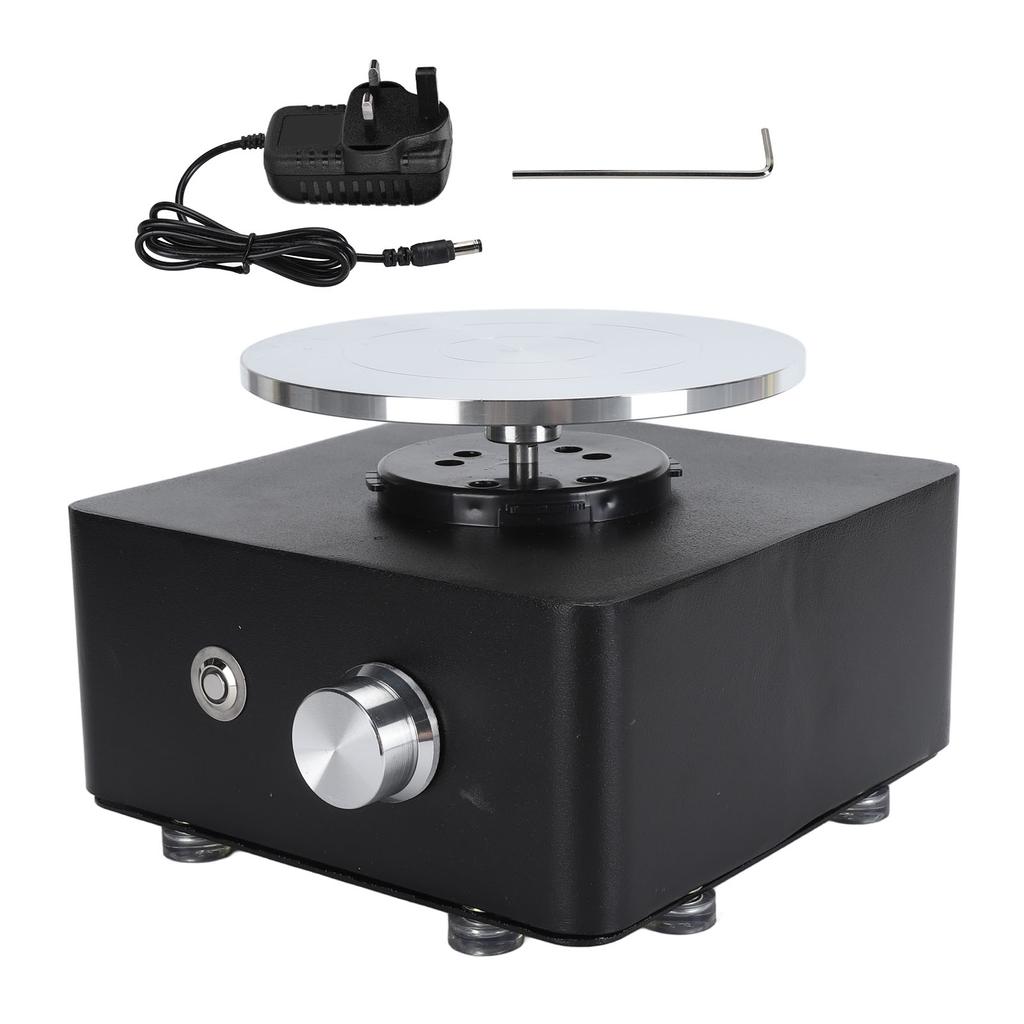 Mini Pottery Wheel Kit 0‑180RPM Adjustable Kids Ceramic Drawing Machine with Detachable Turntable