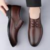 Fashion Business Casual Men's Leather Shoes Gentleman Shoes Lace Up Men Minimalist Versatile Comfortable Fashion Office Footwear Male