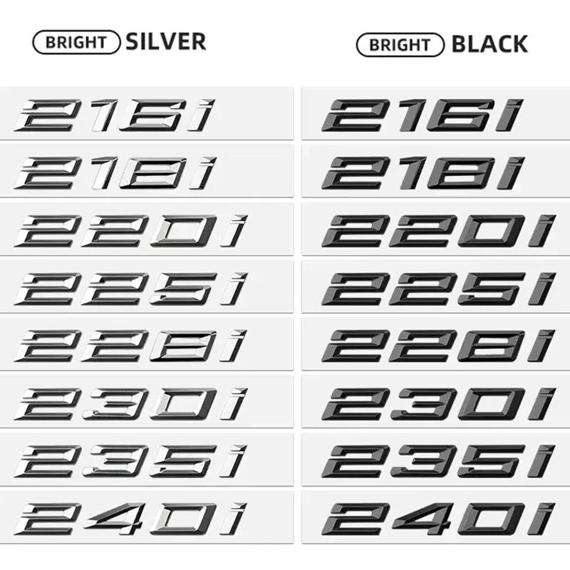 Car Trunk ABS Chrome Letters Badge Emblem Decal Sticker For BMW 2 Series 216i 218i 220i 225i 228i 230i 235i 240i F22 F23 F45 F46 UQ9