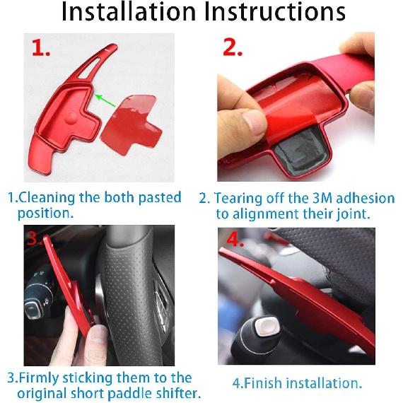 TTCR-II Steering Wheel Paddle Shifter Extension For Mercedes A/G Class -, C/CLS 2015-, E/SL/SLC 2017-, GLA/GLC/GLE/S 2016-, GLS 2017-, Aluminum Shift