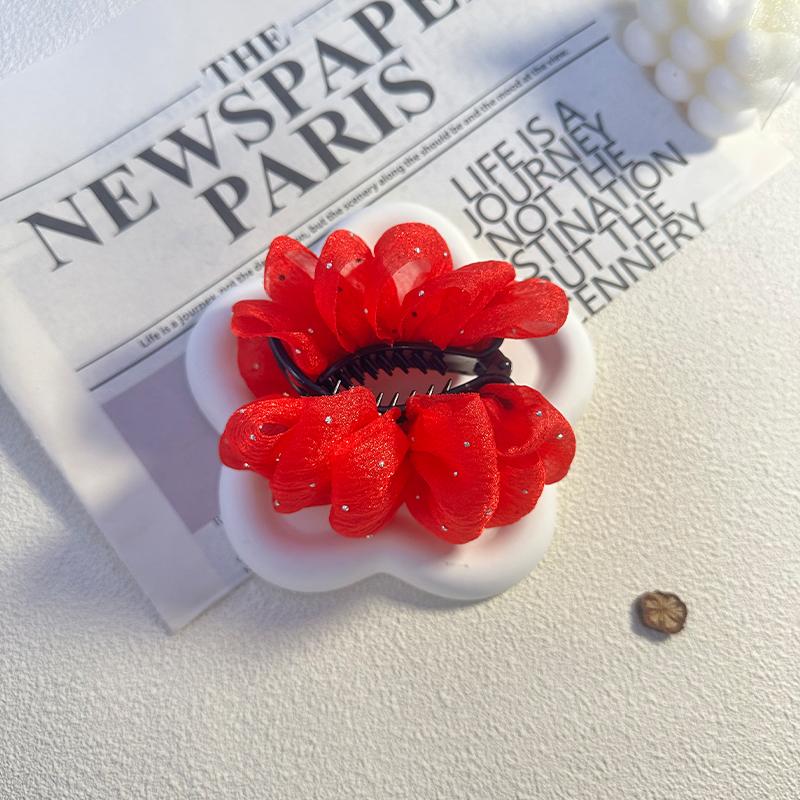 Elegancki Temperament Siateczkowy Klips do Włosów typu Bańka dla Kobiety Prostota Kok Rekin Klips Modna Dziewczyna Klips do Kucyka Pazur do Włosów